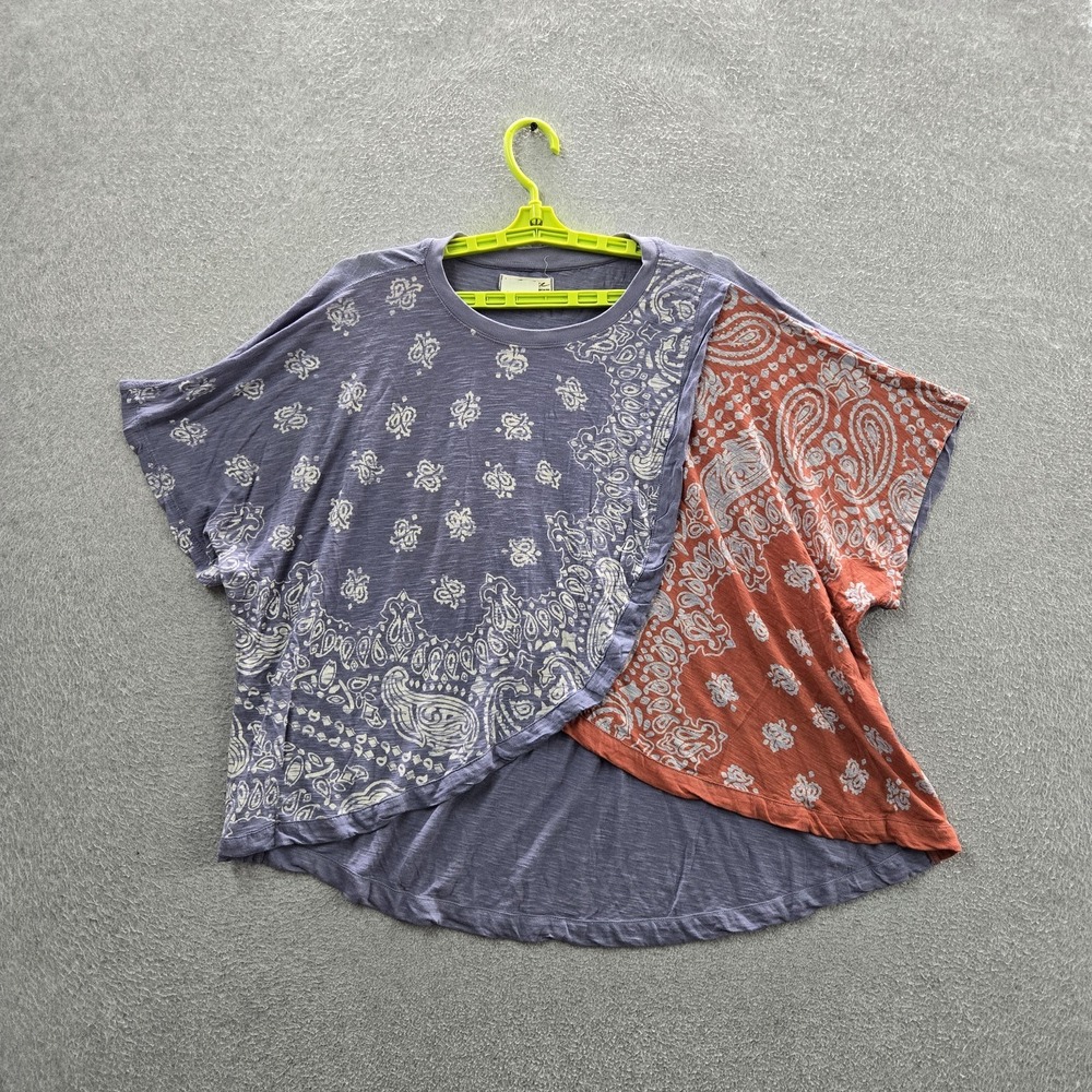 We The Free Women Shirt XS Purple Paisley Bandana Dusk To Dawn Pullover
